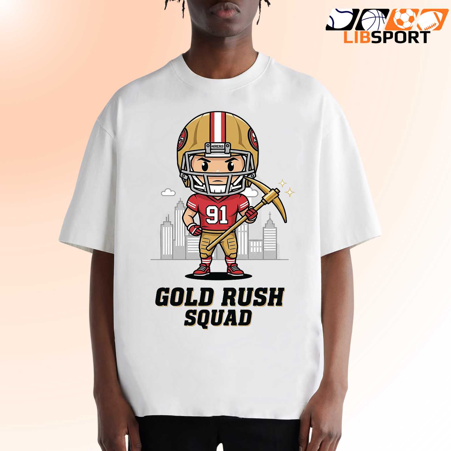 Adorable 49ers Chibi T-Shirt, San Francisco 49ers Cute Fan Art Tee, Nfl Football Fan Shirt